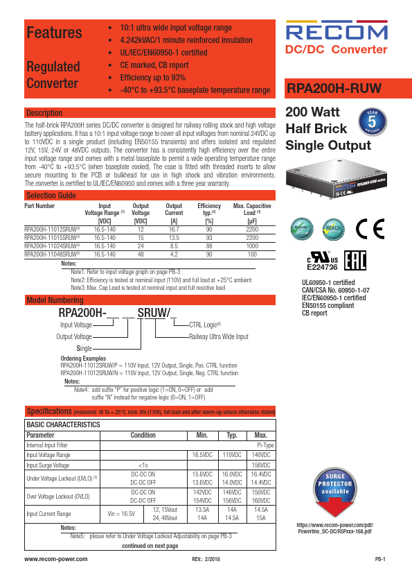 RPA200H-RUW