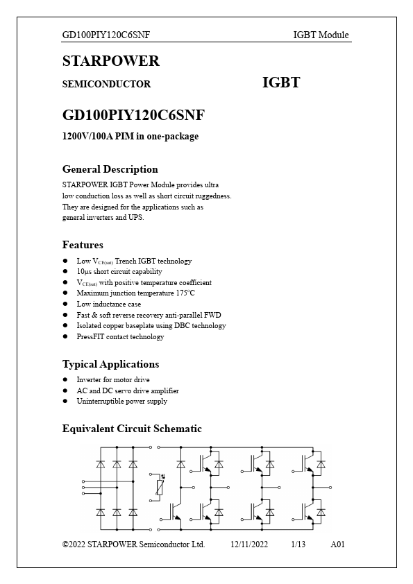 GD100PIY120C6SNF Datasheet Preview