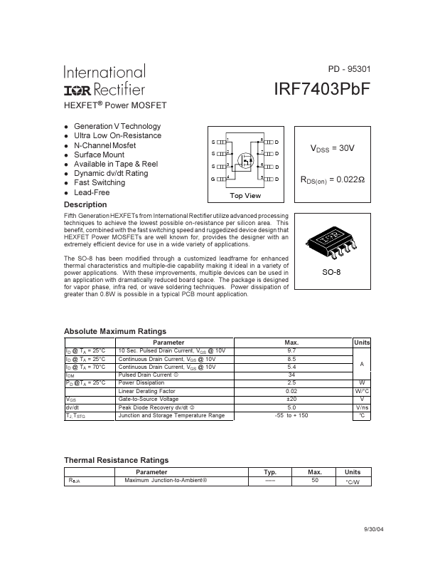 IRF7403PBF