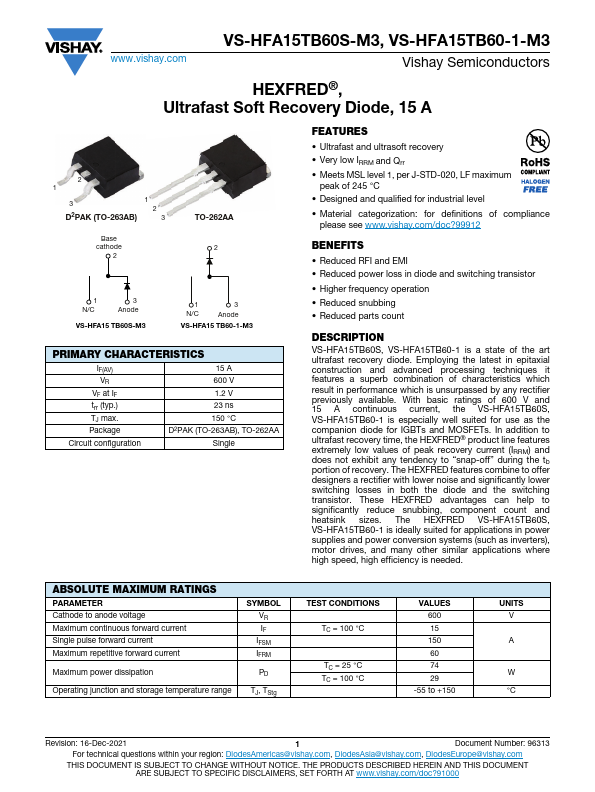 VS-HFA15TB60-1-M3