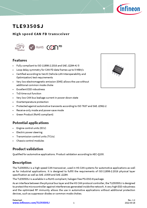 TLE9350SJ Datasheet Preview