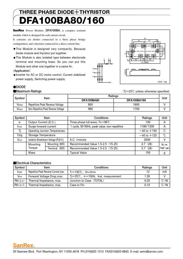 DFA100BA160