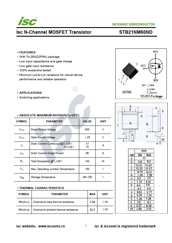 STB21NM60ND