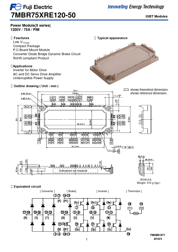 7MBR75XRE120-50 Datasheet Preview