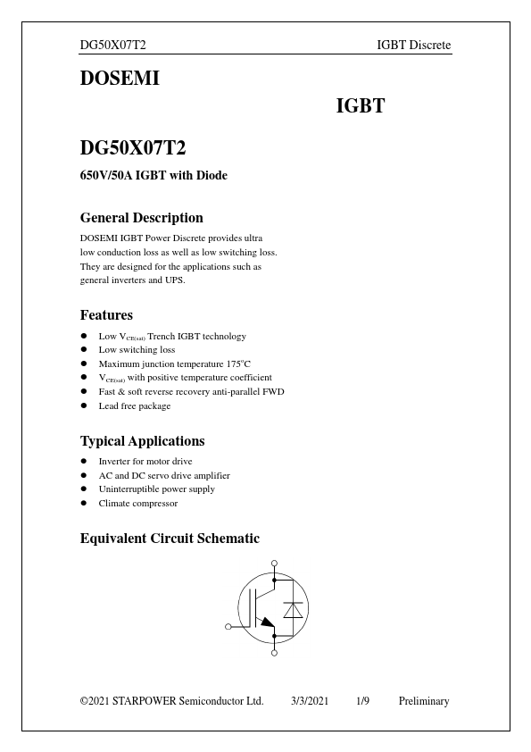 DG50X07T2 Datasheet Preview