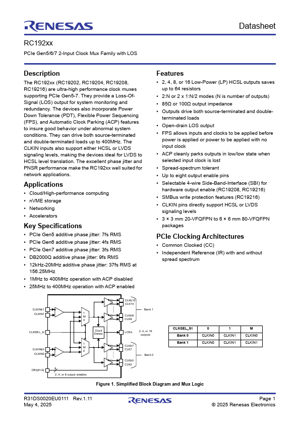 RC19216 Datasheet Preview