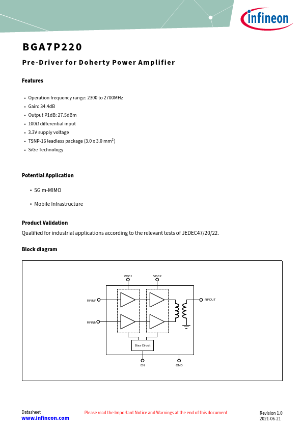 BGA7P220 Datasheet Preview