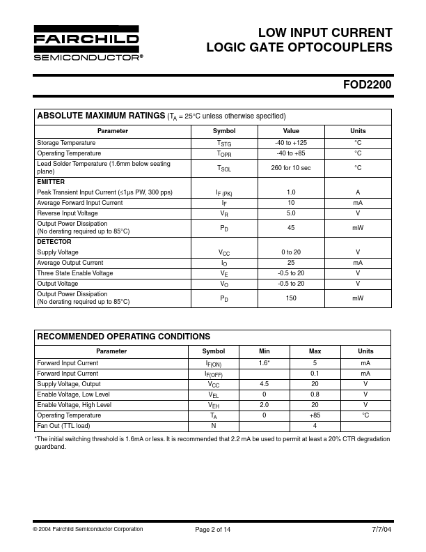 FOD2200SDV