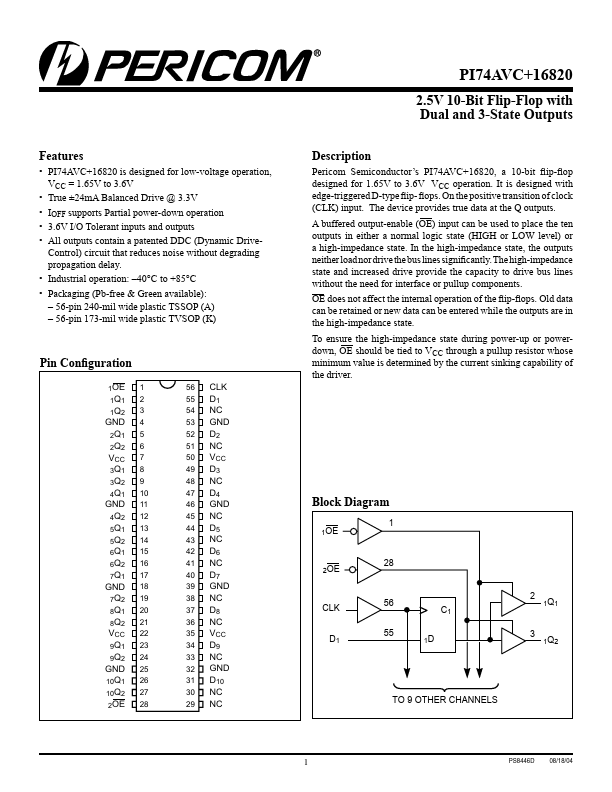 PI74AVC!6820