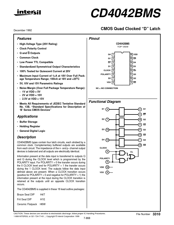 CD4042BMS