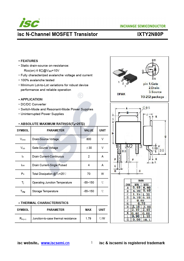 IXTY2N80P