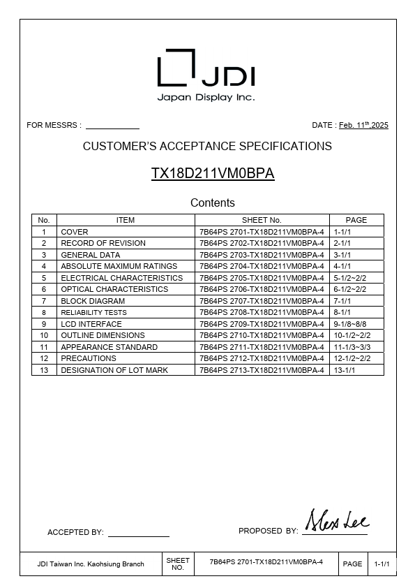 TX18D211VM0BPA Datasheet Preview