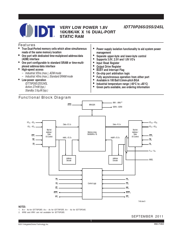 IDT70P265L