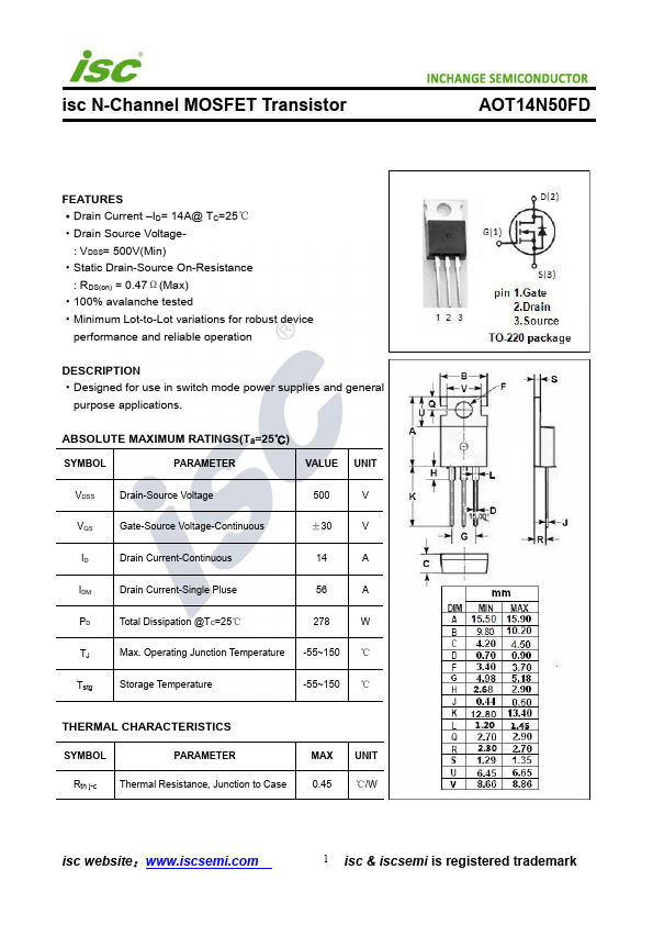 AOT14N50FD