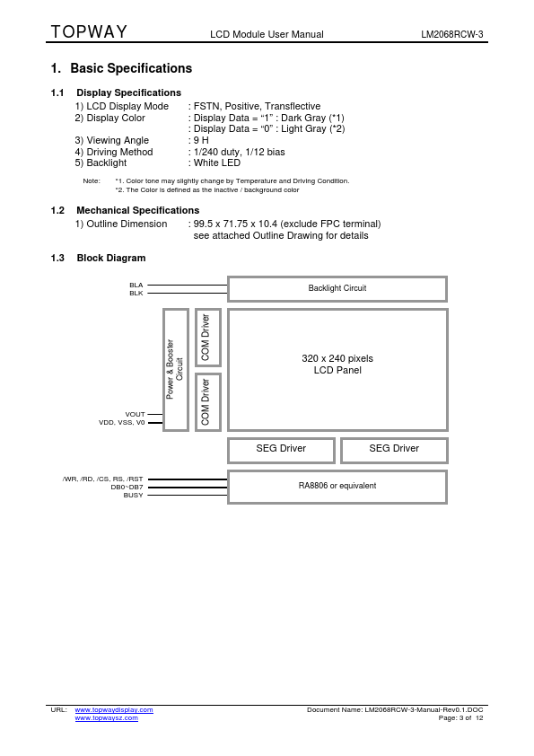 LM2068RCW-3