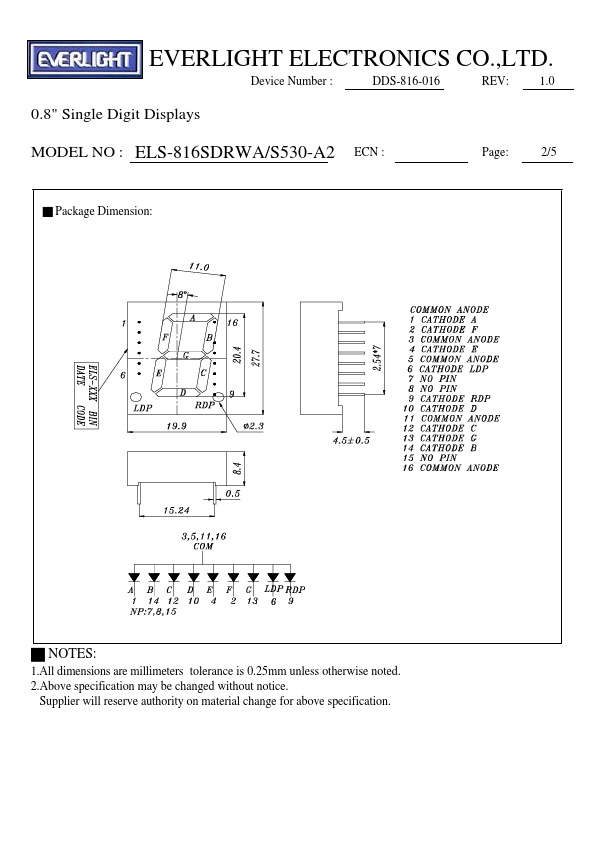 ELS-816SDRWA-S530-A2