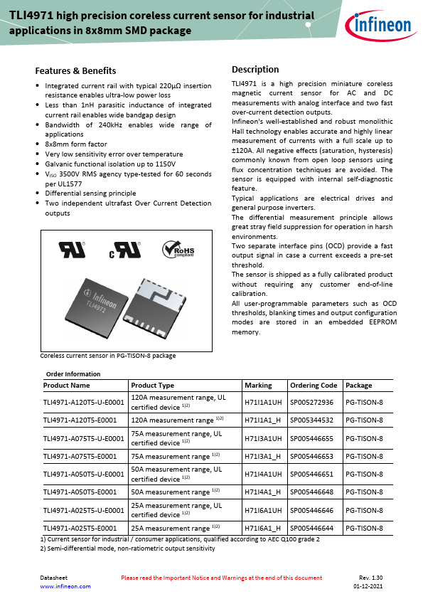 TLI4971 Datasheet Preview
