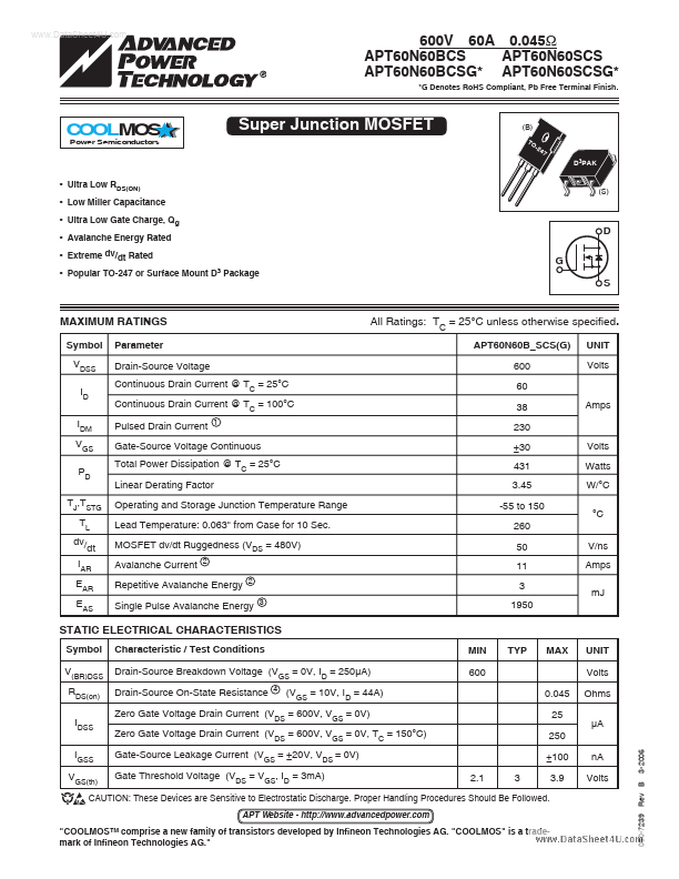 APT60N60BCS