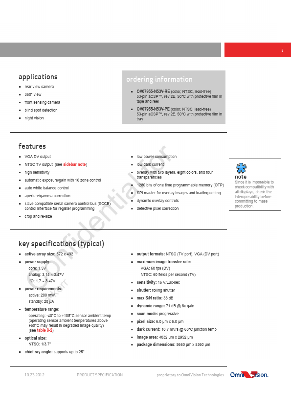 OV7955 page 2 preview