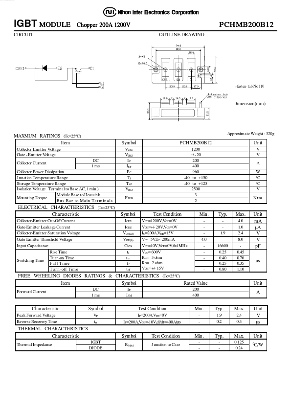 PCHMB200B12