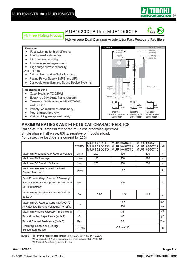 MUR1020CTD