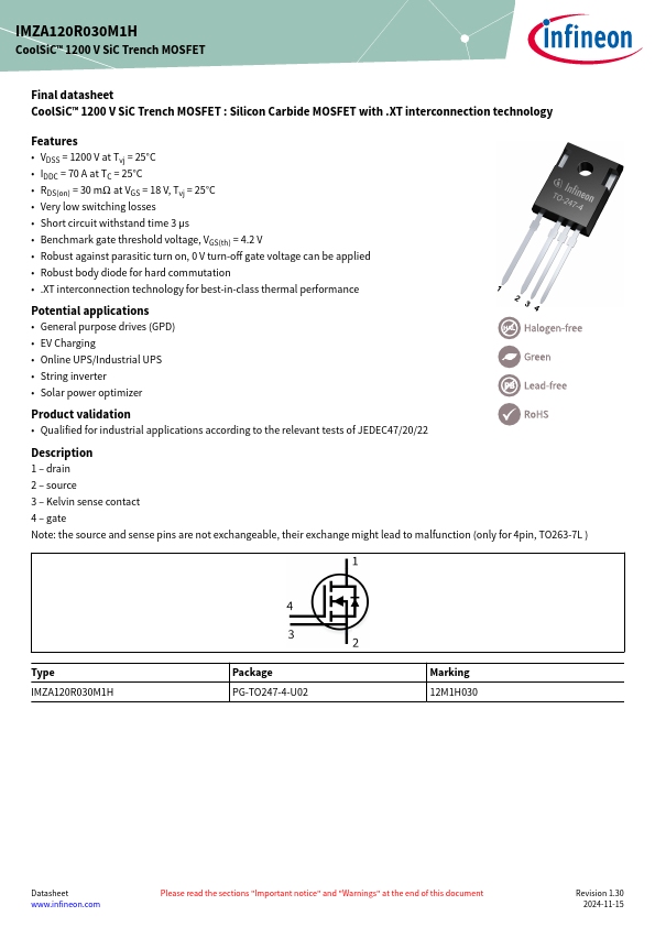 IMZA120R030M1H Datasheet Preview