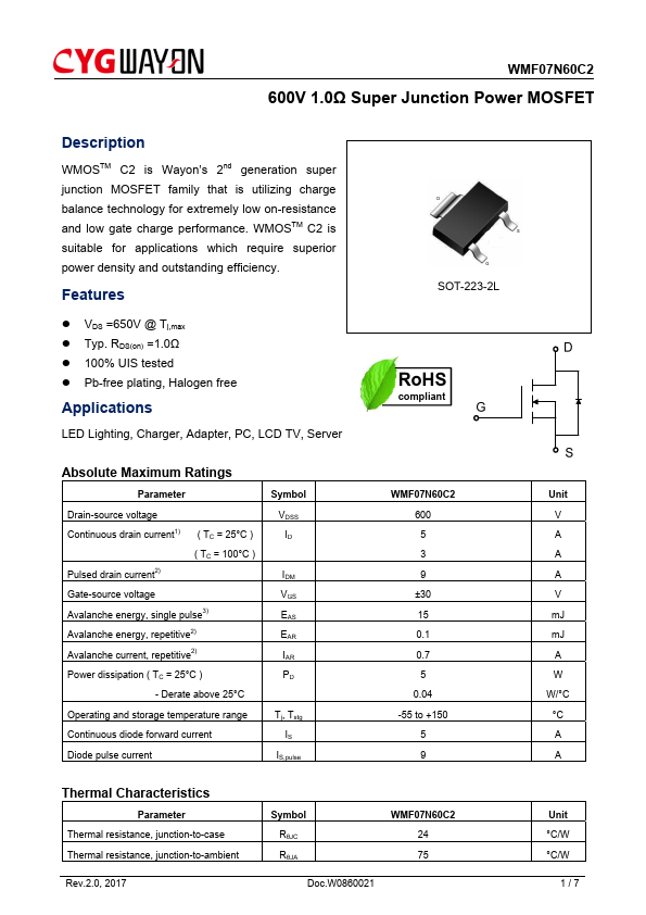 WMF07N60C2