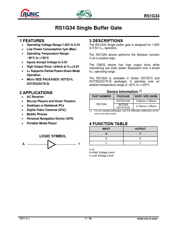 RS1G34 Datasheet Preview