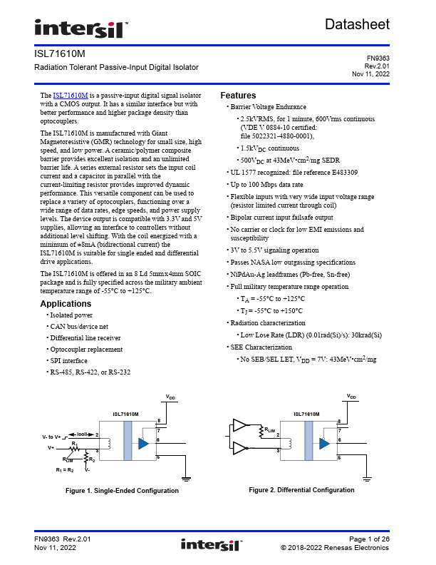 ISL71610M Datasheet Preview