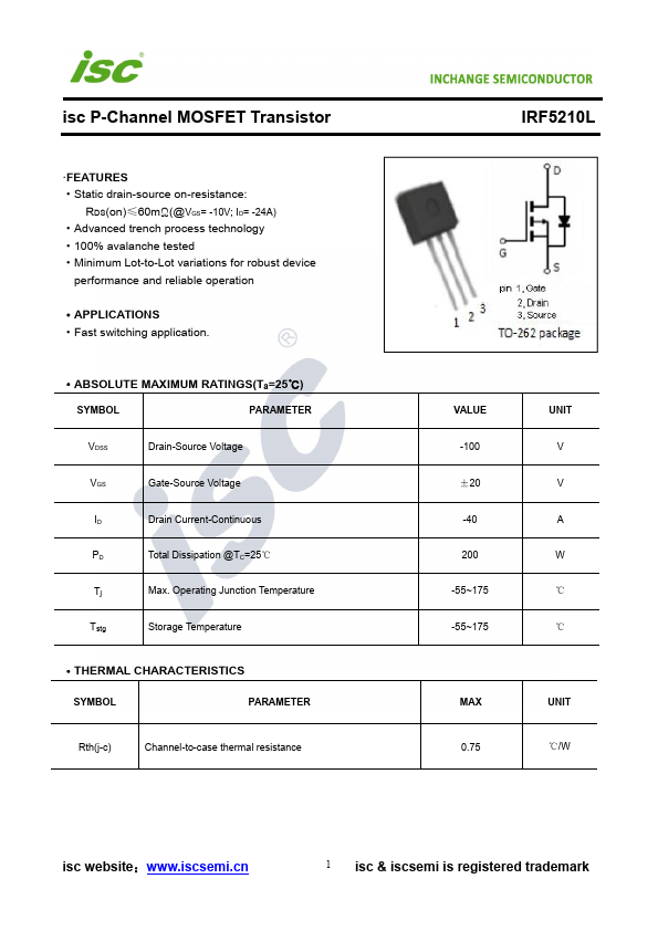 IRF5210L