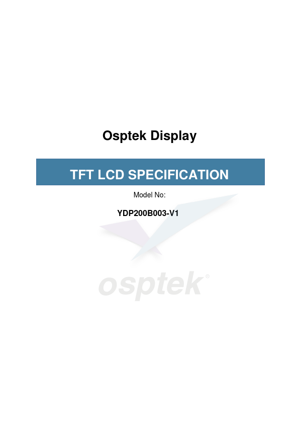 YDP200B003-V1 Datasheet Preview