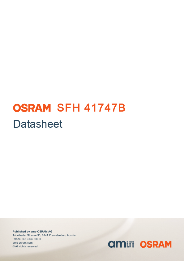 SFH41747B IR EMITTER by OSRAM - Datasheet Preview