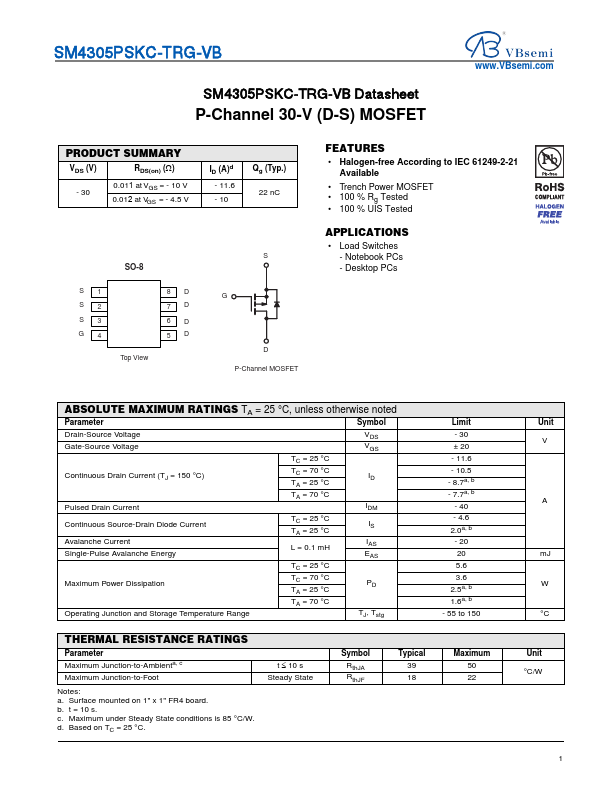 SM4305PSKC-TRG Datasheet Preview