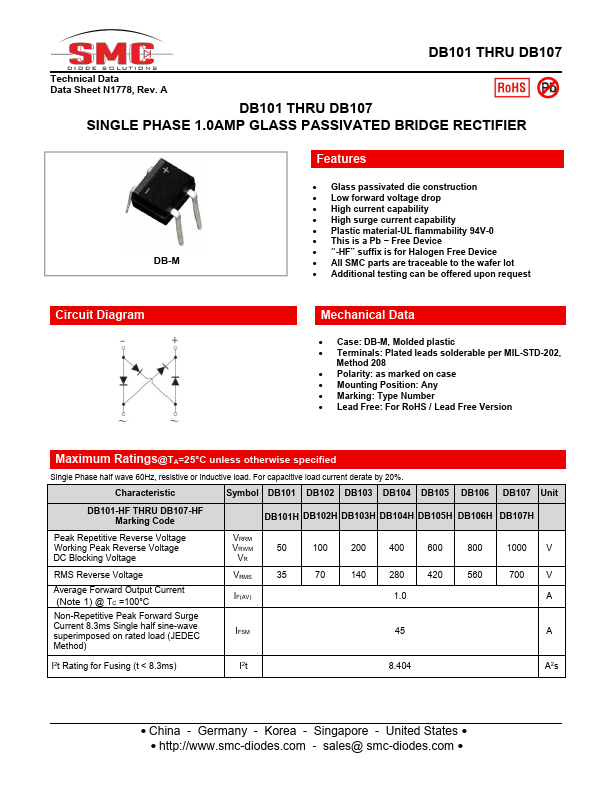 DB103 Datasheet Preview
