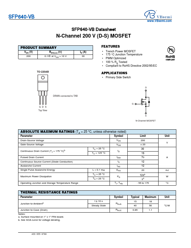 SFP640 Datasheet Preview