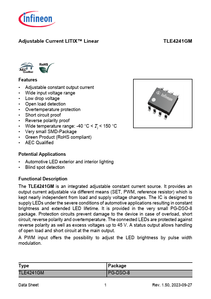 TLE4241GM Datasheet Preview