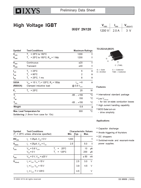 IXGY2N120