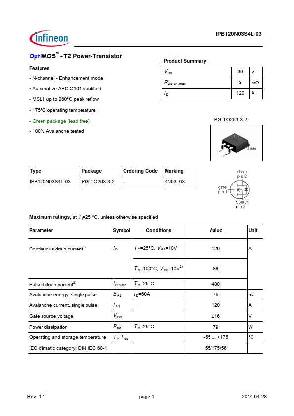 IPB120N03S4L-03