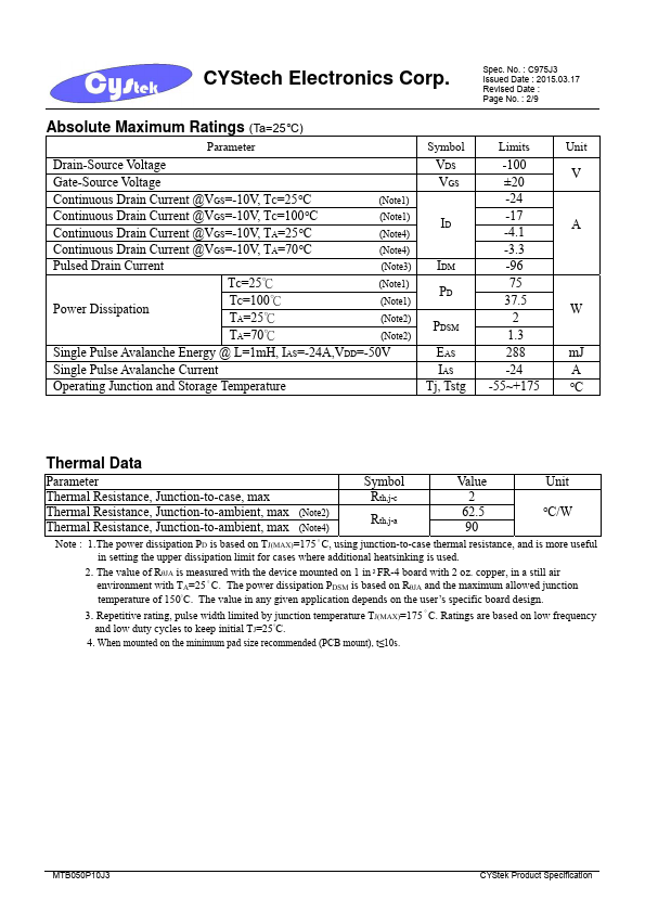 MTB050P10J3