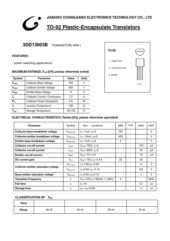 3DD13003B