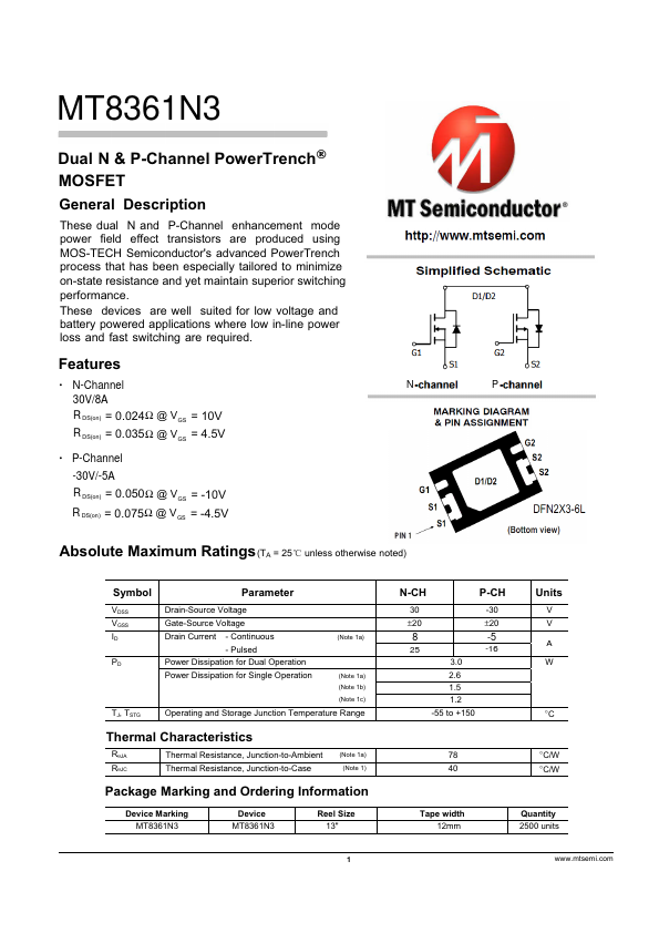 MT8361N3 Datasheet Preview