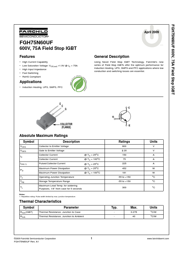 FGH75N60UF