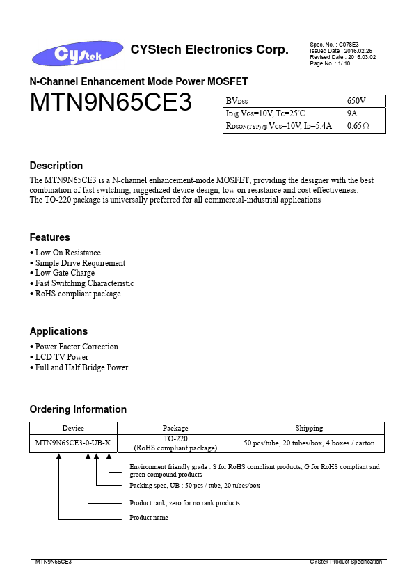 MTN9N65CE3