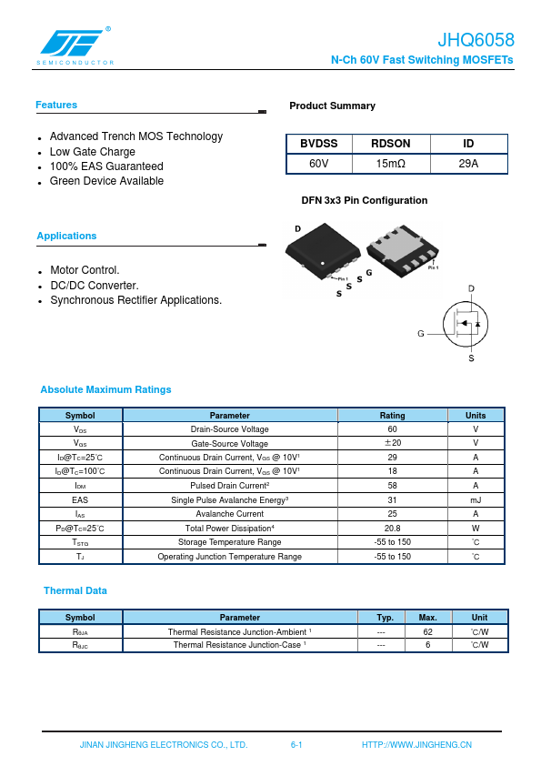 JHQ6058 Datasheet Preview