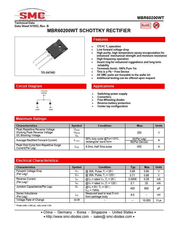 MBR60200WT Datasheet Preview