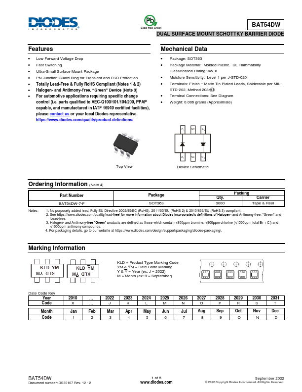 BAT54DW