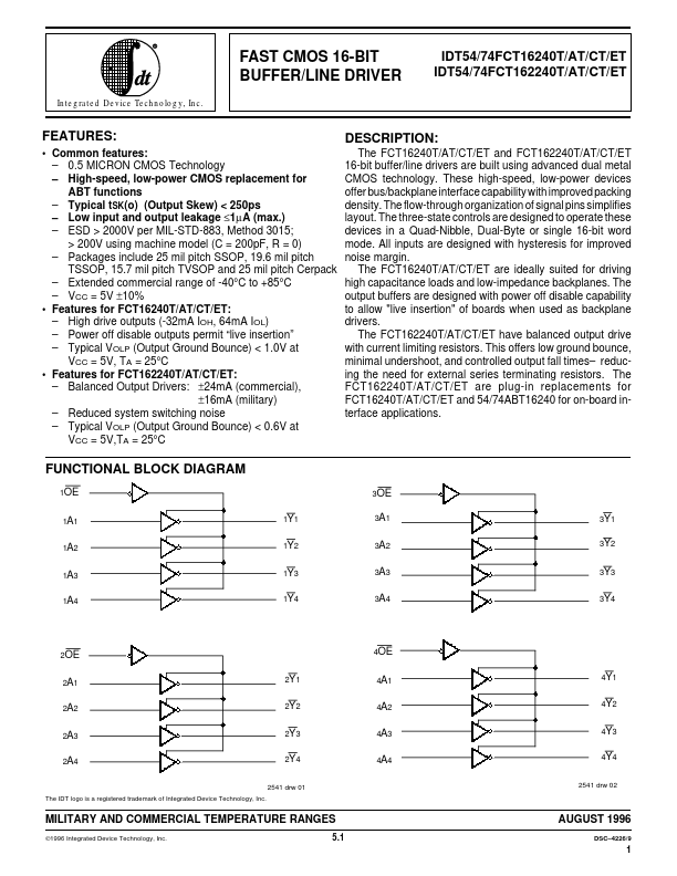 IDT74FCT162240T