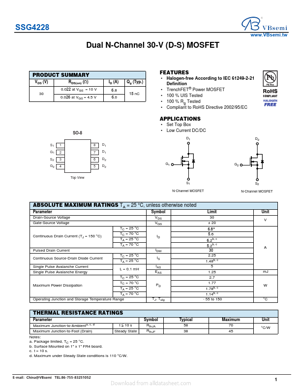SSG4228 Datasheet Preview