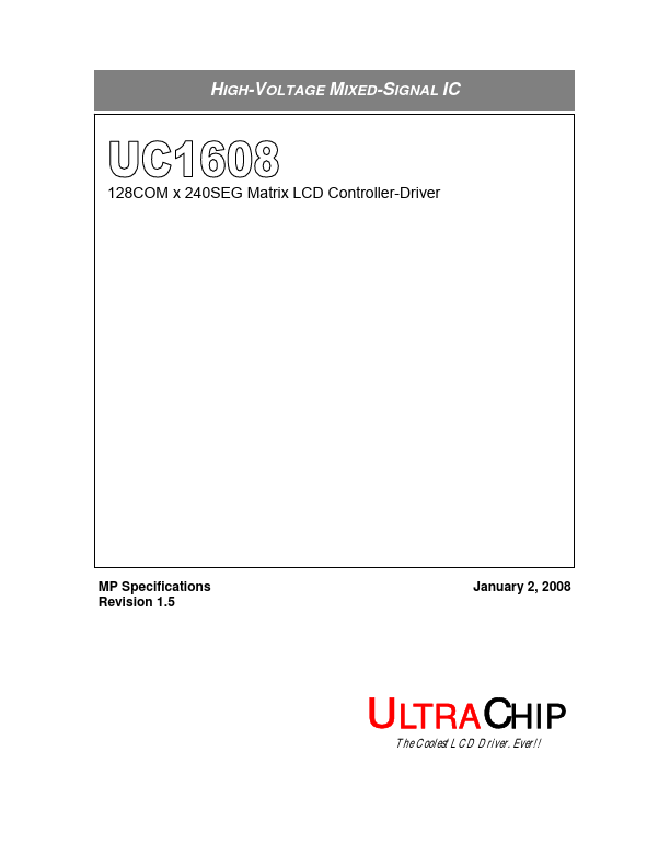UC1608 Datasheet Preview