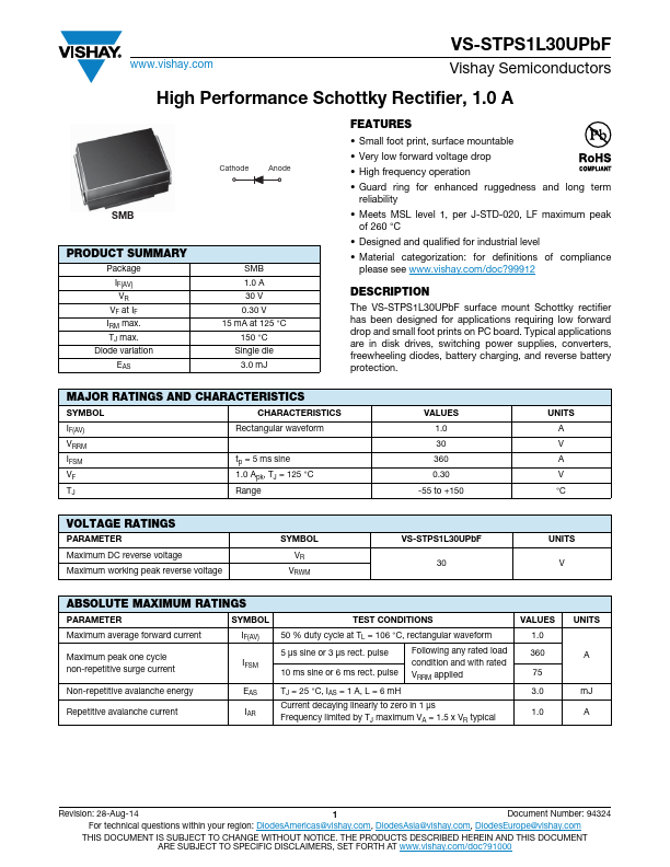 VS-STPS1L30UPbF